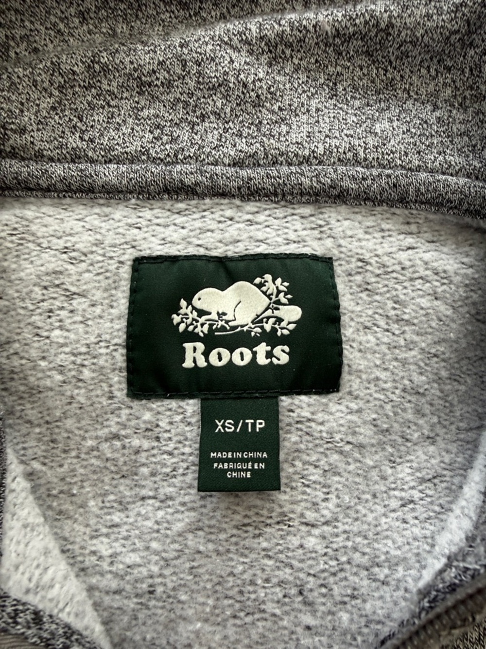 Roots Men's Grey Whistler Quarter Zip Sweater Size XS - Picture 2 of 7